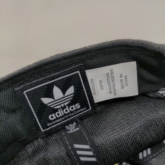 Adidas Men's Snapback Hat Gray Size OSFM Embroidered Trefoil Logo PolyCotton - Picture 7 of 7